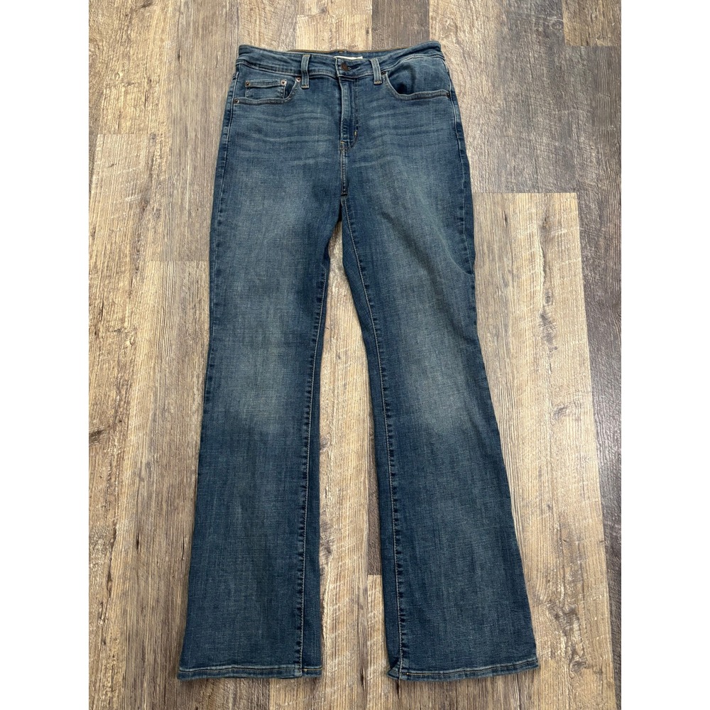 Levis 725 High Rise Bootcut Jeans Blue‎ Denim Womens Size 29 Medium Wash Stretch